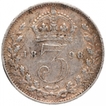 Silver Three Pence of Victoria of 1898 of Great Britain.