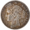 Silver Fifty Centimes of France of 1888.