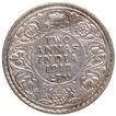 Silver Two Annas Coin of King George V of Calcutta Mint of 1917.