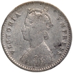 Silver Two Annas Coin of Victoria Empress of Bombay Mint of 1884.