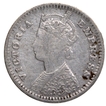 Silver Two Annas Coin of Victoria Empress of Bombay Mint of 1888.