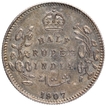 Silver Half Rupee Coin of King Edward VII of Calcutta Mint of 1907.