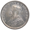 Silver Quarter Rupee Coin of King George V of Calcutta Mint of 1918.