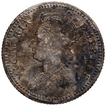 Silver Quarter Rupee Coin of Victoria Empress of Calcutta Mint of 1885.