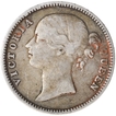 Silver Half Rupee Coin of Victoria Queen of Madras Mint of 1840.