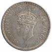 Silver Half Rupee Coin of King George VI of Calcutta Mint of 1939.