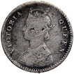 Silver Two Annas Coin of Victoria Queen of Calcutta Mint of 1875.