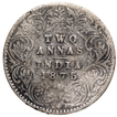 Silver Two Annas Coin of Victoria Queen of Calcutta Mint of 1875.