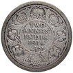 Silver Two Annas Coin of King George V of Calcutta Mint of 1914.