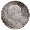 Silver Two Annas Coin of King Edward VII of Calcutta Mint of 1906.