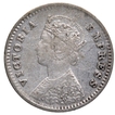 Silver Two Annas Coin of Victoria Empress of Bombay Mint of 1893.