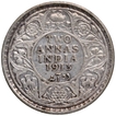 Silver Two Annas Coin of King George V of Bombay Mint of 1913.