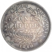 Silver One Rupee Coin of Victoria Queen Calcutta Mint of of 1840.