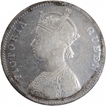 Silver One Rupee Coin of Victoria Queen of Bombay Mint of 1862.