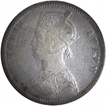 Silver One Rupee Coin of Victoria Queen of Bombay Mint of 1874.