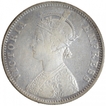 Silver One Rupee Coin of Victoria Empress of Bombay Mint of 1877.