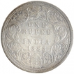 Silver One Rupee Coin of Victoria Empress of Bombay Mint of 1883.