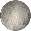 Silver One Rupee Coin of Victoria Empress of Bombay Mint of 1893.