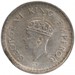 Silver Half Rupee Coin of King George VI of Lahore Mint of 1944.