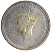 Silver Half Rupee Coin of King George VI of Lahore Mint of 1943.