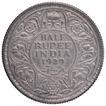 Silver Half Rupee Coin of King George V of Calcutta Mint of 1929.