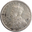 Silver Half Rupee Coin of King George V of Calcutta Mint of 1913.