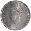 Nickel Quarter Rupee Coin of King George VI of Bombay Mint of 1946.