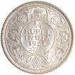 Silver Quarter Rupee Coin of King George V of Bombay Mint of 1928.