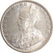 Silver Quarter Rupee Coin of King George V of Bombay Mint of 1928.