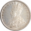 Silver Quarter Rupee Coin of King George V of Calcutta Mint of 1917.