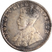 Silver Quarter Rupee Coin of King George V of Bombay Mint of 1915.