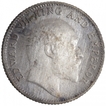 Silver Quarter Rupee Coin of King Edward VII of Calcutta Mint of 1908.