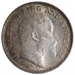 Silver Quarter Rupee Coin of King Edward VII of Calcutta Mint of 1904.