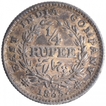 Silver Quarter Rupee Coin of King William IIII of Calcutta Mint of 1835.