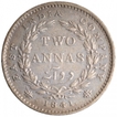 Silver Two Annas Coin of Victoria Queen of Bombay Mint of 1841.