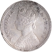 Silver Two Annas Coin of Victoria Empress of Calcutta Mint of 1890.