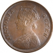 Copper One Quarter Anna Coin of Victoria Queen of Calcutta Mint of 1862.