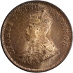 Copper One Quarter Anna Coin of King George V of Calcutta Mint of 1914.