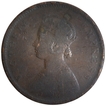 Copper Half Anna Coin of Victoria Empress of Calcutta Mint of 1877.