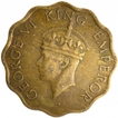 Nickel Brass One Anna Coin of King George VI of Bombay Mint of 1944.