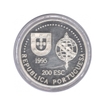 Silver Two Hundred Ecu Proof Coin of Portugal.