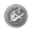 Silver Ten Dollars Proof Coin of Samoa about Olympic Games of 1996.