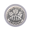 Silver Five Thousand Lire Proof Coin of San Marino of 1998.