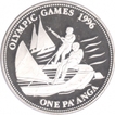 Tonga Silver One Paanga Proof Coin of Olympic Games of Sailing of 1996.