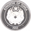 Tonga Silver One Paanga Proof Coin of Olympic Games of Sailing of 1996.