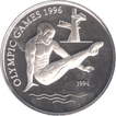 Samoa Silver Ten Dollars Proof Coin of Olympic Games of 1996.