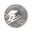 San Marino Silver Thousand Lire Proof Coin of Olympic Games.