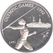 Samoa Silver Ten Dollars Proof Coin of Olympic Games of 1992.