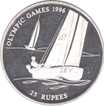 Seychelles Silver Twenty Five Rupees Proof Coin of Olympic Games of 1996.