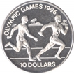 Solomon Islands Silver Ten Dollars Proof Coin Olympic Games of 1996.